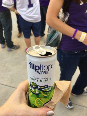 Canned wine at tailgate terrace