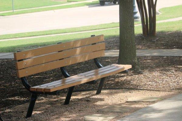 Another Shaded Park Bench. Photo by Happy Tails Pet Pal, LLC.