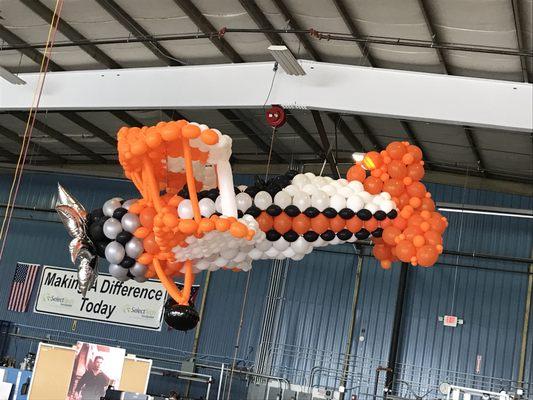 We made an airplane for the Barnstormers Carnival at the Springfield Airport.