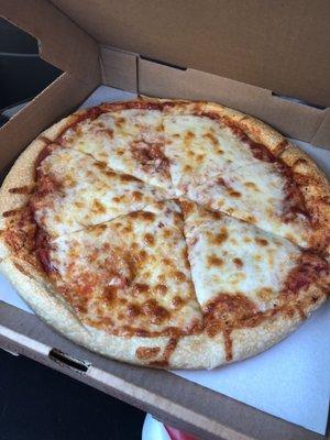 The 12" Cheese Pizza  Fresh and hot out the oven