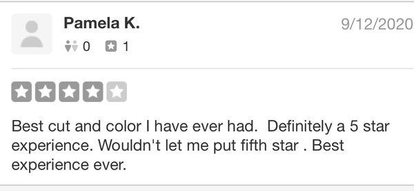 5 Star review that Yelp hid