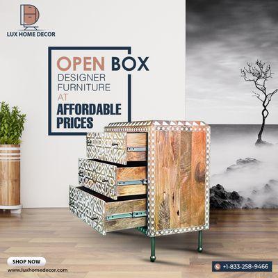 Open Box Designer Furniture at Affordable prices.