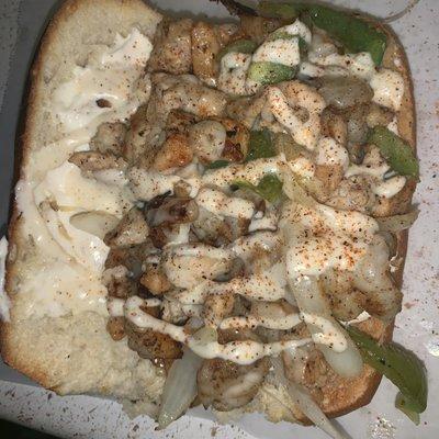 Chicken and shrimp hoagie