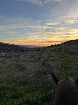 Trail behind ranch