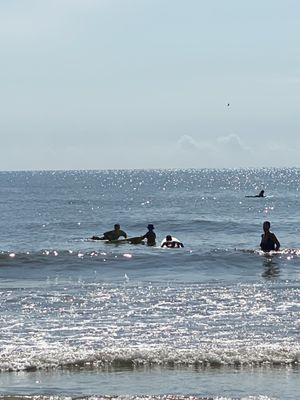 Nick teaching my boys to surf