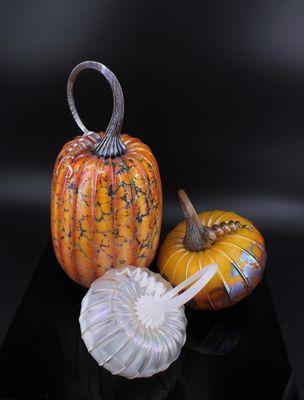 These masterfully handcrafted blown glass pumpkins are a local favorite!