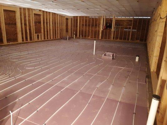 Radiant heating installation