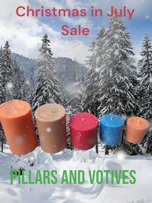 Pillar Candles Large to votive size