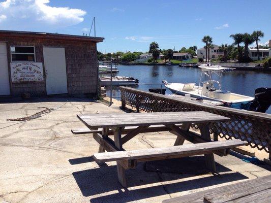 The dock and boat