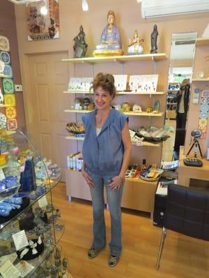 Maria Carmella(October 2013) at her place of business the Sedona Crystal Vortex.