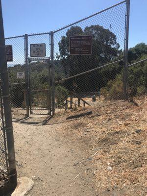 Entrance off Heather Elementary School parking lot