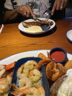 New york strip and Seafarers Feast