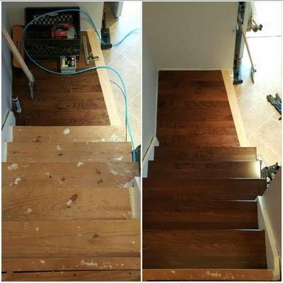 CHOCOLATE OAK, PREFINISH TREADS