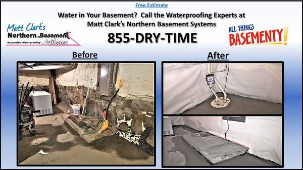 Vermont, New Hampshire's, and now Clinton & Essex County, New York's most trusted and reliable waterproofing company.