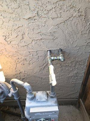 Gas line addition