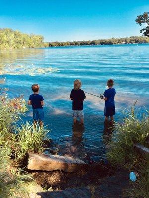 My boys fishing