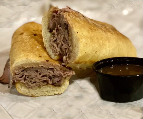 Large Kobe beef on grilled French bread with au jus  $15