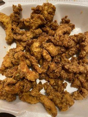 Deep fried chicken chunks