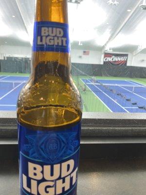 A little tennis with some beers