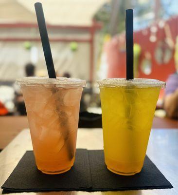 Passion fruit and mango refreshers