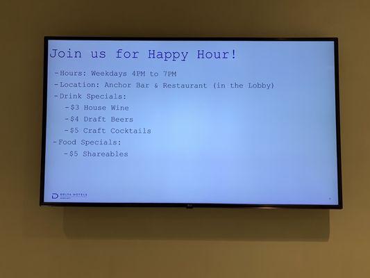 Happy Hour Advertisement