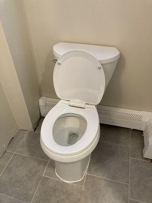 New toilet installation