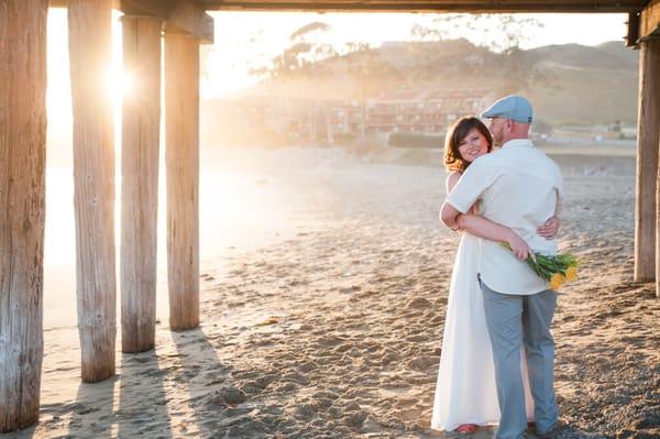 Scenic wedding photographed in Cayucos.