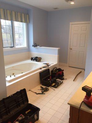 the bathroom before the remodel BASIC.