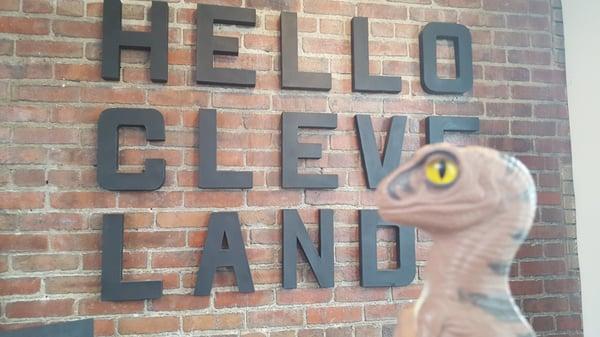 Bob the Raptor Says "I like to come here for Cleveland Things."