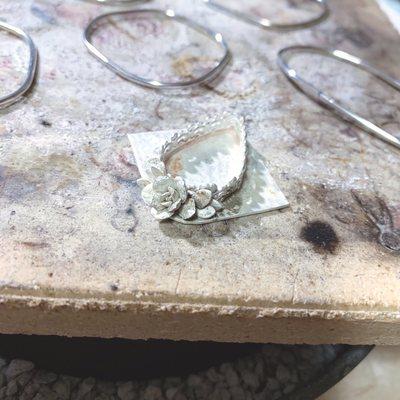 Moonstone pendant in the works