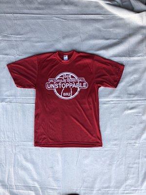 Dry fit shirts, one color print.