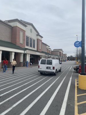 Parking lot storefront