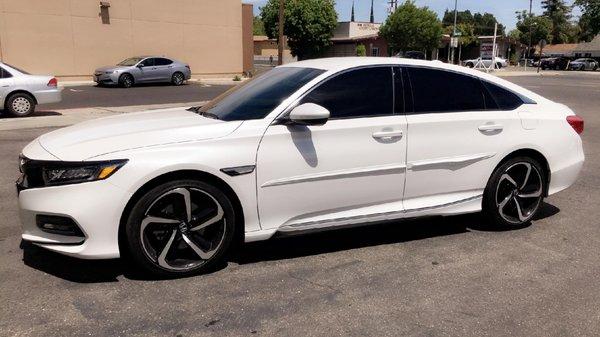 2018 Honda Accord  Front Doors - 20% Back Doors - 5% Back Glass - 5%