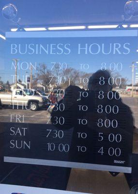 The new store hours