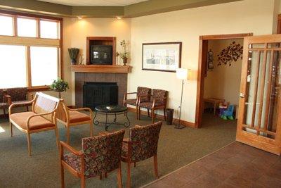 Lobby area with children's play area.