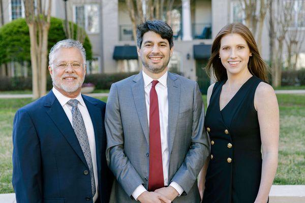 Firm Partners from left to right: T. Michael Godley, Seth A. Glazer, and Maren Tallent Funk.