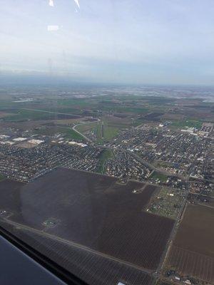 The airport as seen from the air South