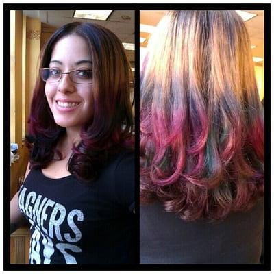 Custom rainbow ombre