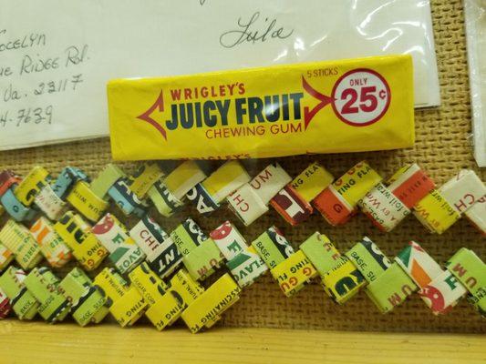 When I was a teen in the 70s, I used to make this exact gum wrapper chain!