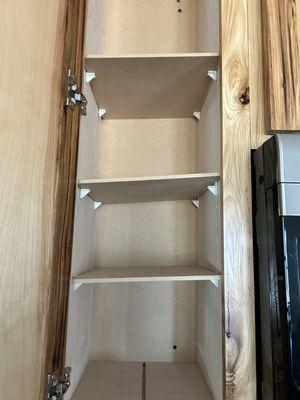 Shelf bracket holes not level