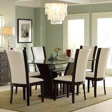 Dining room set with the vinyl chairs.