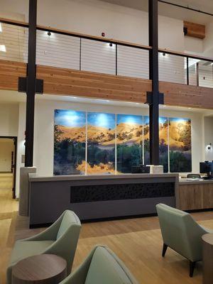 Lobby inside Capay Valley Health and Community Center.