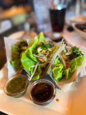 Asian Chicken Lettuce Wrap Tacos