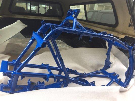 Just some before and after shots of the ATV frame. Thanks Tufcoat!!