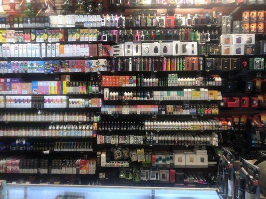 The heaven of vape supply . That's half the wall !