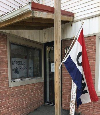 Side entrance on Church St. which is handicapped accessible.  No stairs.