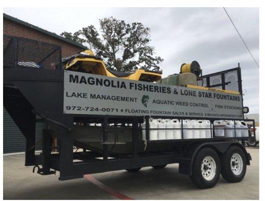 Pond management service trailer