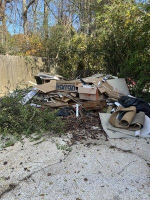 Our local junk removal team removed the storm damage and debris from this home!