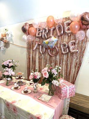 Eating Area - small bridal shower event