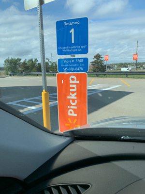 Pick up sign-